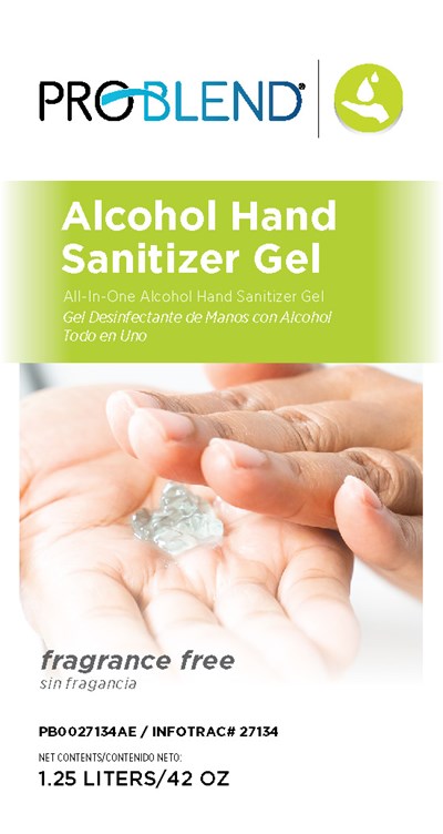 Pb0027134ae Alcohol Hand Sanitizer Gel 1.25 L Front Label